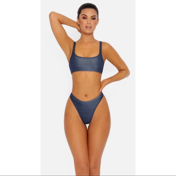 🌸SOLD🌸 Oh Polly” *NEW* High leg denim bikini - Picture 3 of 4